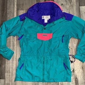 Columbia Sportswear Vintage Adirondack Windbreaker Color Block-Men LARGE